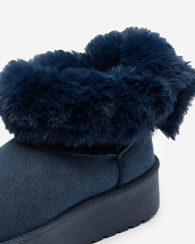 Royalfashion Damenstiefel a'la Schneestiefel in schwarz Goroggo