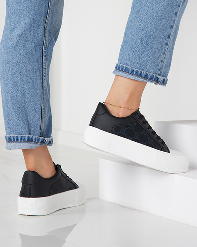 Чорні жіночі кросівки з вставками Jeride