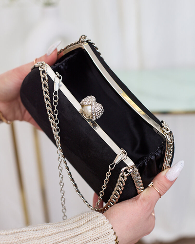 Royalfashion Schwarze Damen-Clutch-Tasche