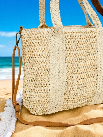 Royalfashion Große Strohtasche für Damen Bella Paglia