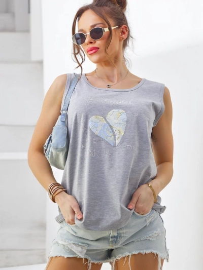 Royalfashion Baumwolle Damen Tanktop mit einem Herz