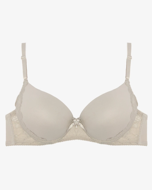 Гладкий жіночий мереживний бюстгальтер сірого кольору - Нижня білизна