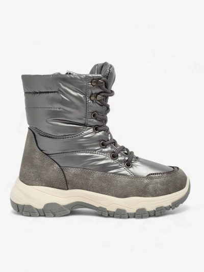 Damenstiefeletten Aurora Silber Ökologisch Lässig für den Winter