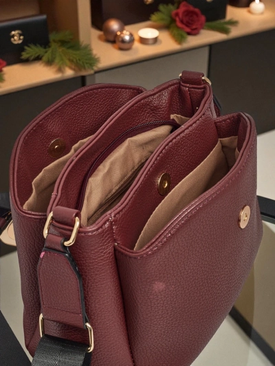 Kleine Damenhandtasche aus Öko-Leder Violes