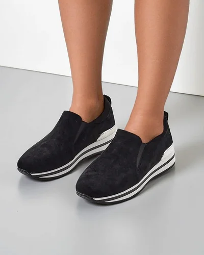 Royalfashion Damen Ecco-Suede Ballerinas Rabbite