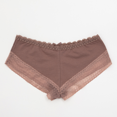 Schmutziger pinker Spitzenslip für Damen - Unterwäsche