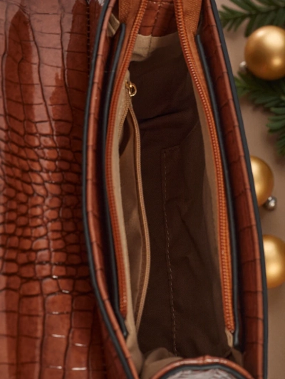 Lackierte kleine Damenhandtasche aus Öko-Leder Orlina