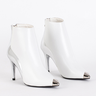 Білі жіночі ботильйони на шпильці Pritti