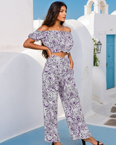 Royalfashion Zweiteiliges bedrucktes Damenset