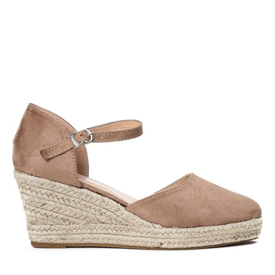 Світло-коричневі еспадрилі на клинах Chia - Взуття 1