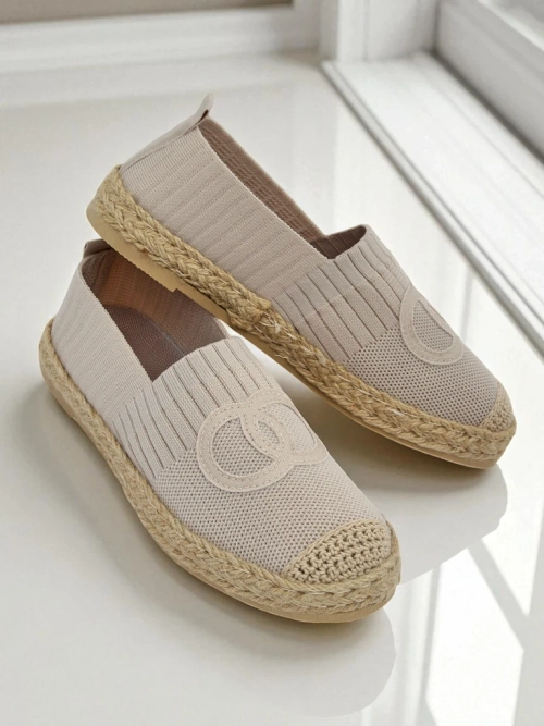 Aurelia Espadryle Royalfashion Бежеві - Плоскі жіночі туфлі без застібок