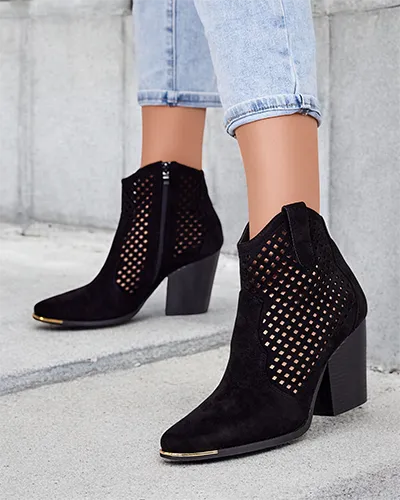 Royalfashion Women's Tonnet durchbrochene Stiefel