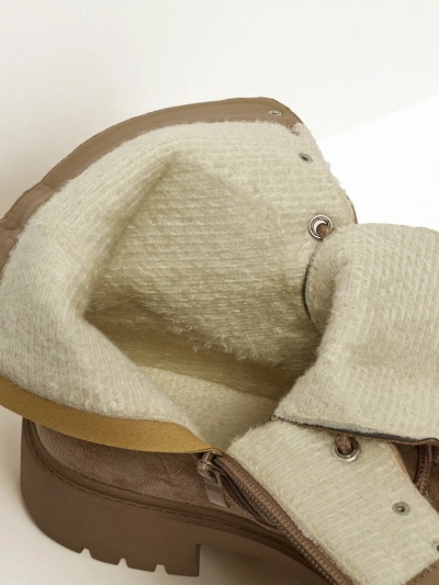 Öko-Wildleder Schnürstiefeletten Damen Ferlyne