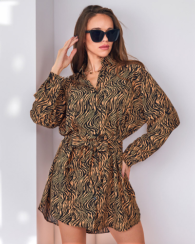 Royalfashion Damen-Minikleid mit Zebramuster a'la