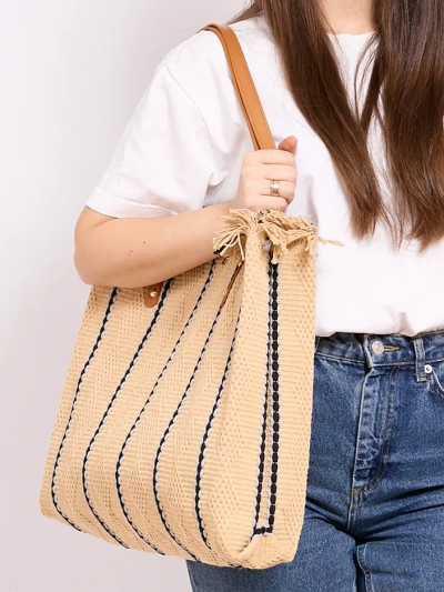Royalfashion Woven Shopper Tasche mit Streifen