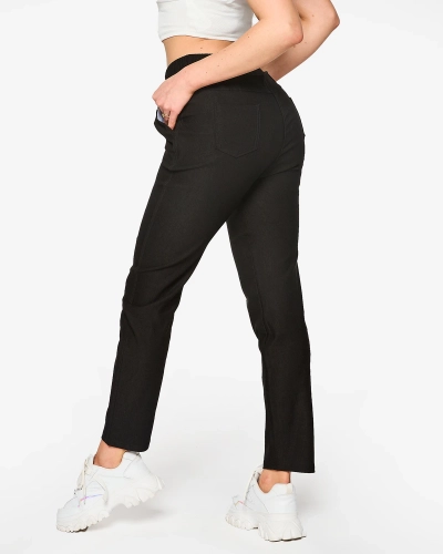 Gerade Damen Stoffhose in schwarz PLUS SIZE- Kleidung