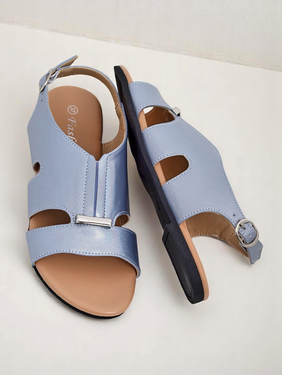 Royalfashion Damen Sandalen mit flacher Sohle Solea Comfort