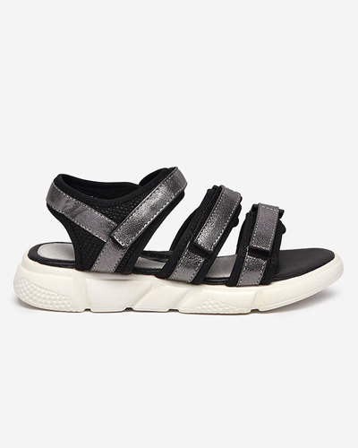 Mädchensandale mit Klettverschluss in Graphit Mumin - Footwear