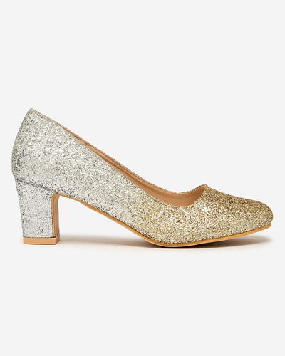 Royalfashion Silber-goldene Damen Yapunni Stiletto Pumps