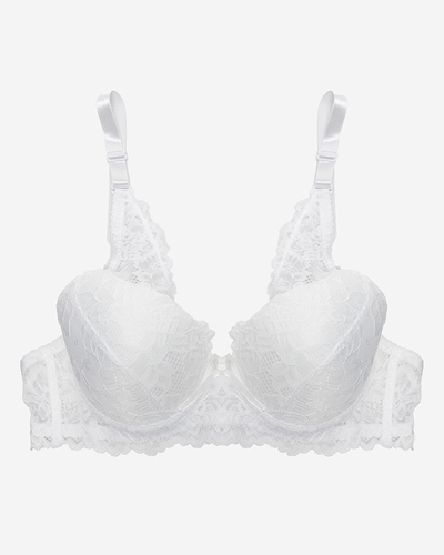 Weißer Spitzen-BH für Damen - Unterwäsche