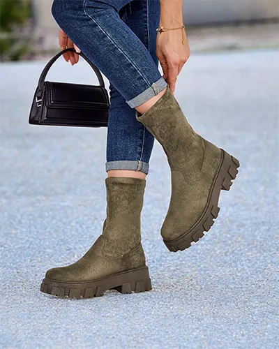 Royalfashion Damen Plateaustiefel Firo