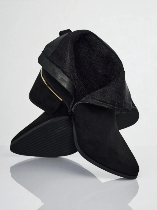 Ботильйони жіночі еко замшеві на підборах-стовпчику Calyssa