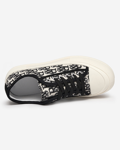 OUTLET Gemusterte Damen-Sneakers auf der Plattform in schwarzer Berika-Farbe - Schuhe