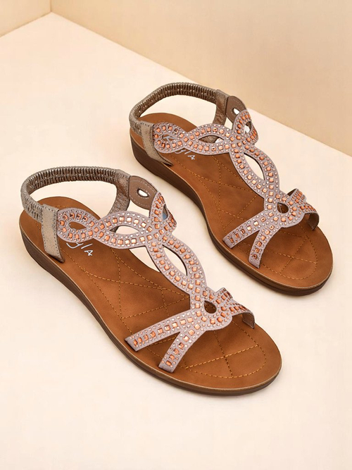 Royalfashion Жіночі сандалі з декоративними ремінцями Lola Grace