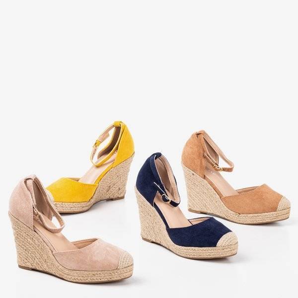 OUTLET Gelbe Espadrilles auf dem Keil Bonita - Schuhe