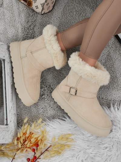 Royalfashion Kurze Damenstiefel a'la Schneestiefel Myrelle