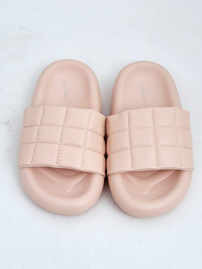 Royalfashion Damen Pantoletten mit flacher Sohle Quilt Walk