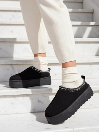 Royalfashion Damen Zommy Kurzstiefel a'la Schneestiefel