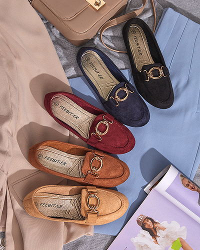Beige Mokassins aus Öko-Veloursleder Brussi - Footwear