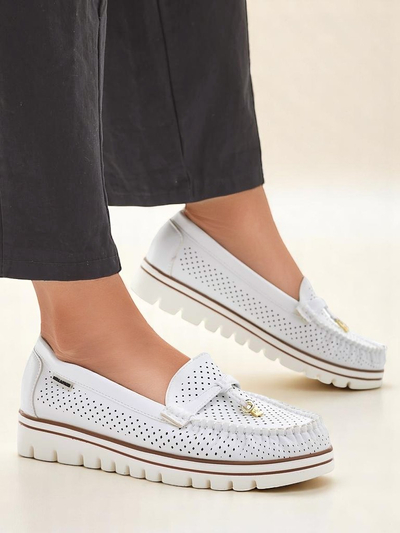 Royalfashion Damen perforierte Mokassins Elissas