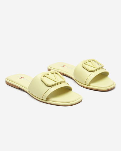Cartec-Hausschuhe aus grünem Öko-Leder für Damen - Schuhe