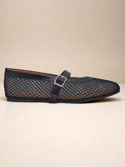 Royalfashion Damen-Ballerinas mit Lochmuster und Riemchen Naommi