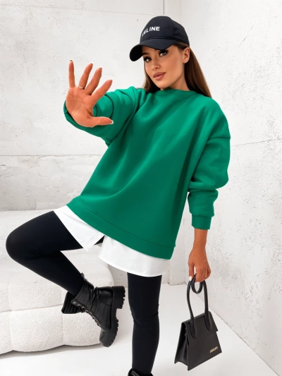 Royalfashion Baumwoll-Sweatshirt für Damen mit abnehmbarem Saum