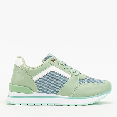 Grüne Damen-Sportsneaker mit Glitzer Berilan - Footwear