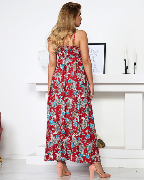 Повітряне червоне жіноче плаття максі - Одяг