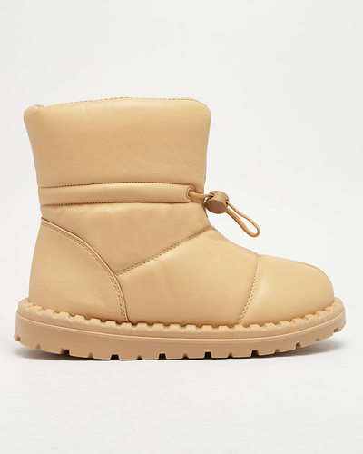 Royalfashion Damen Schlupf-Schneestiefel in braun Nevonsisia