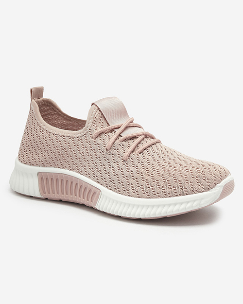 Рожеві жіночі тканинні спортивні туфлі Vobbu- Footwear