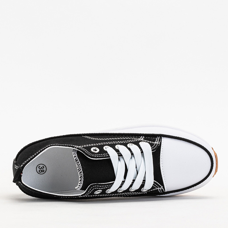 Schwarze Damen-Sneaker auf der Trenicso-Plattform - Schuhe