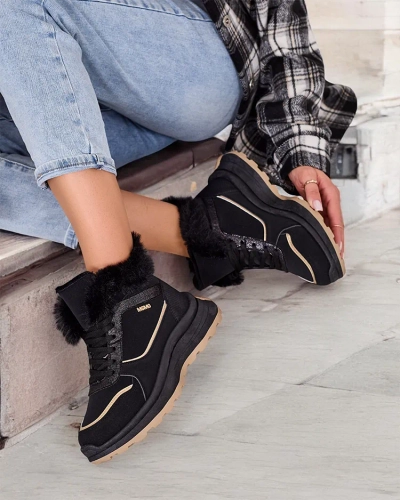 Royalfashion Warmed women's sneakers with fur Mofell