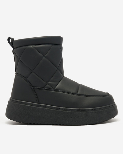 Royalfashion Schwarz Damenstiefel a'la Schneestiefel Kacecica