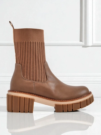 Damen Stiefeletten mit Blockabsatz aus Öko-Leder Ivy Storm