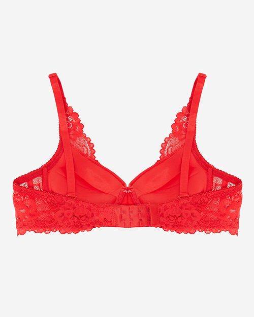 Чуттєвий червоний мереживний бюстгальтер - Нижня білизна