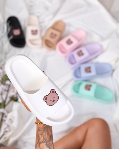 Жіночі гумові шльопанці Royalfashion White Mabyn