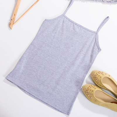 Graues Damenoberteil mit dünnen Trägern PLUS GRÖSSE - Kleidung