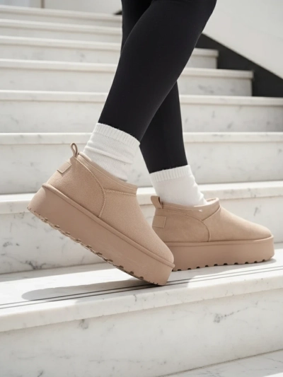 Royalfashion Damen Kurzstiefel a'la Schneestiefel Ozozi