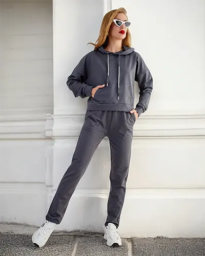 Royalfashion Damen-Sweatshirt-Set aus Baumwolle